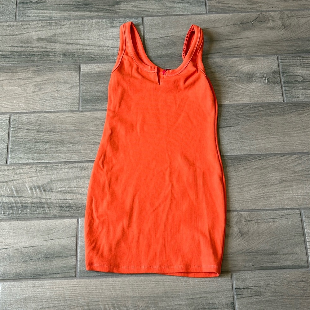 Signature 8 orange mini dress